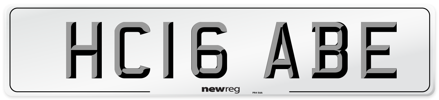 HC16 ABE Number Plate from New Reg